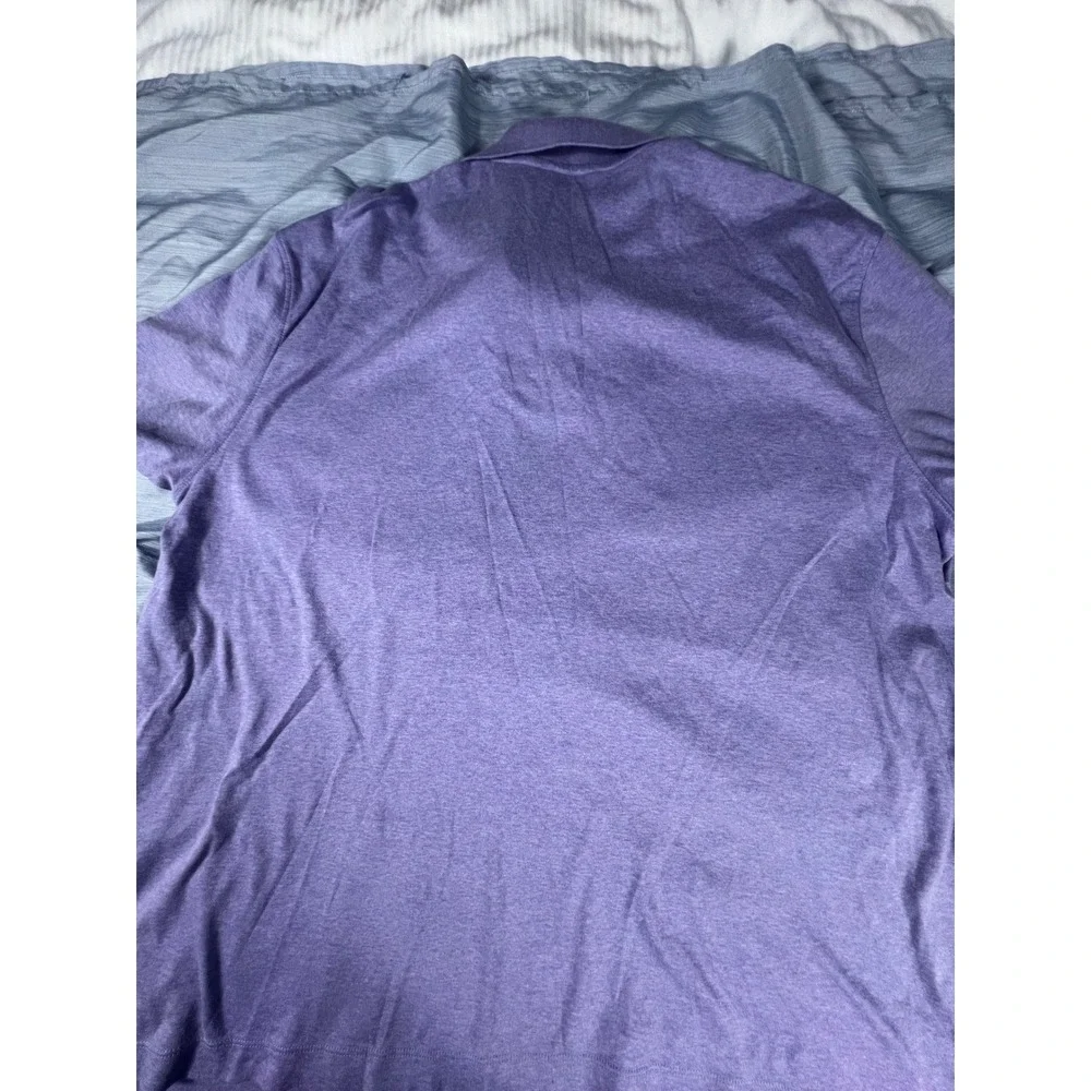 Banana Republic Luxe Touch Performance Polo Shirt Mens XXL‎ Heather Purple